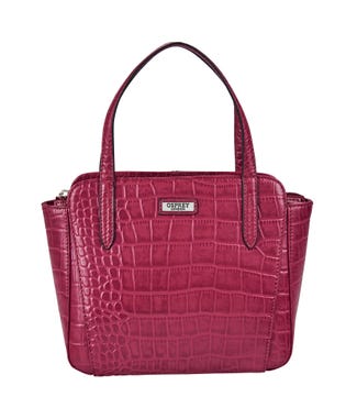 The Minster Leather Grab in grape | OSPREY LONDON