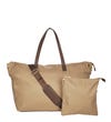 The Wanderer Nylon Weekender With Pouch in caramel | OSPREY LONDON